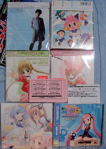 Various Anime CDs: Moetan, Hayate no Gotoku, Bokura no, Potemayo. Game CD soundtrack Doki Doki Majo Shinpan