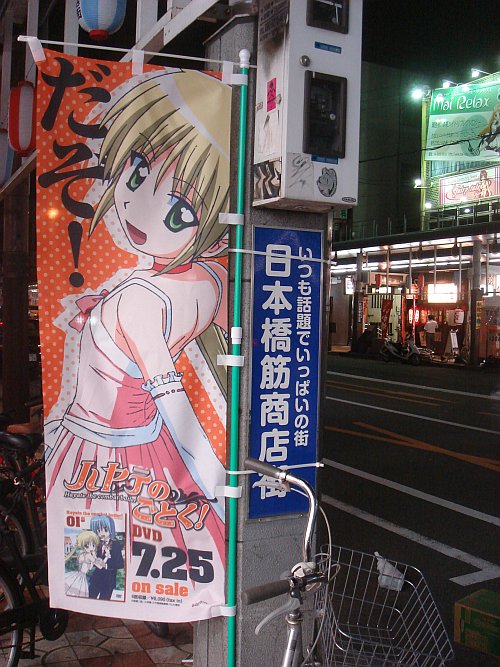 Da zo! Nagi from Hayate no Gotoku DVD promotional banner in Nipponbashi