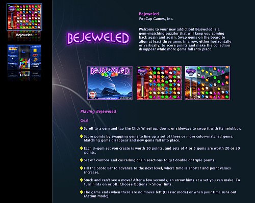Purchased Bejeweled, Tetris