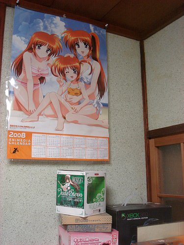 Animedia 2008 Caleder featuring Nanoha at 9, 15 and 19
