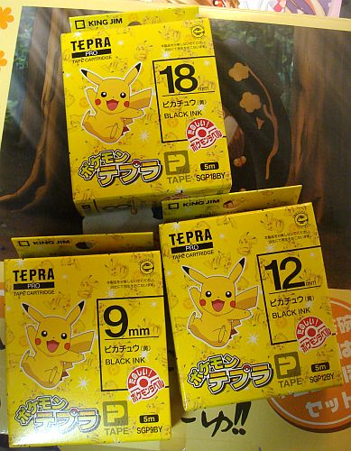 Pokemon Pikachu Tepra label tape 
