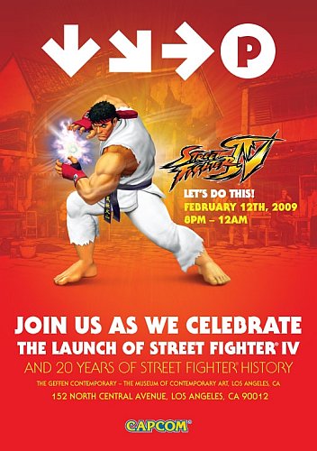 Street Fighter IV launch party in Los Angeles, poster