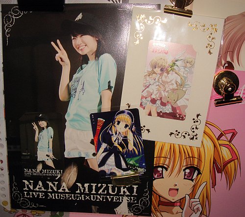 Telephone and Quo cards from Nana Mizuki Live Museum and Universe DVD, Kamichama Karin anime, and Hiromu Minato (Blue☆Wind)