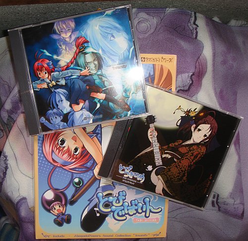 Tobi D+vine package with Insanity Abogado Powers OST and Tobi Tsukihime OST on the right to compare.