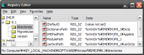 "Windir" environment variable is used throught the Windows Registry, especially for the MS-IME.