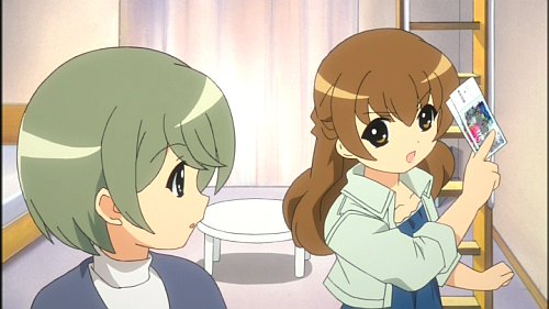 Winter Garden anime, Puchiko cheering up Dijiko / ウィンタガーデン デジコを励むプチコ